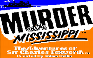 Murder On The Mississippi Title Screen